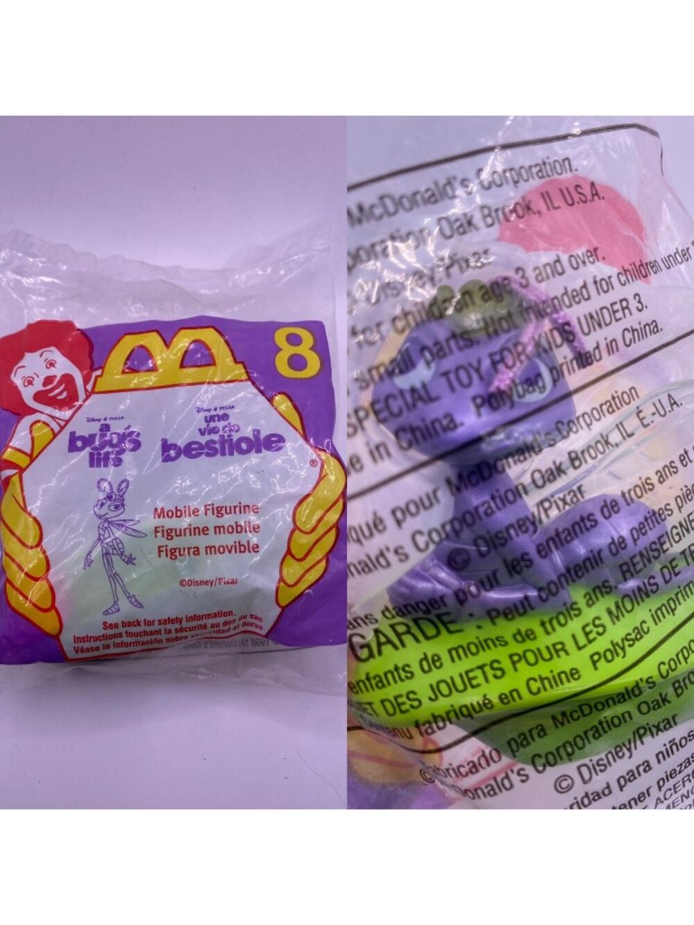 Vintage Disney Pixar A Bugs Life McDonalds 1998 Mobile Figurine Toy #8 Sealed Co